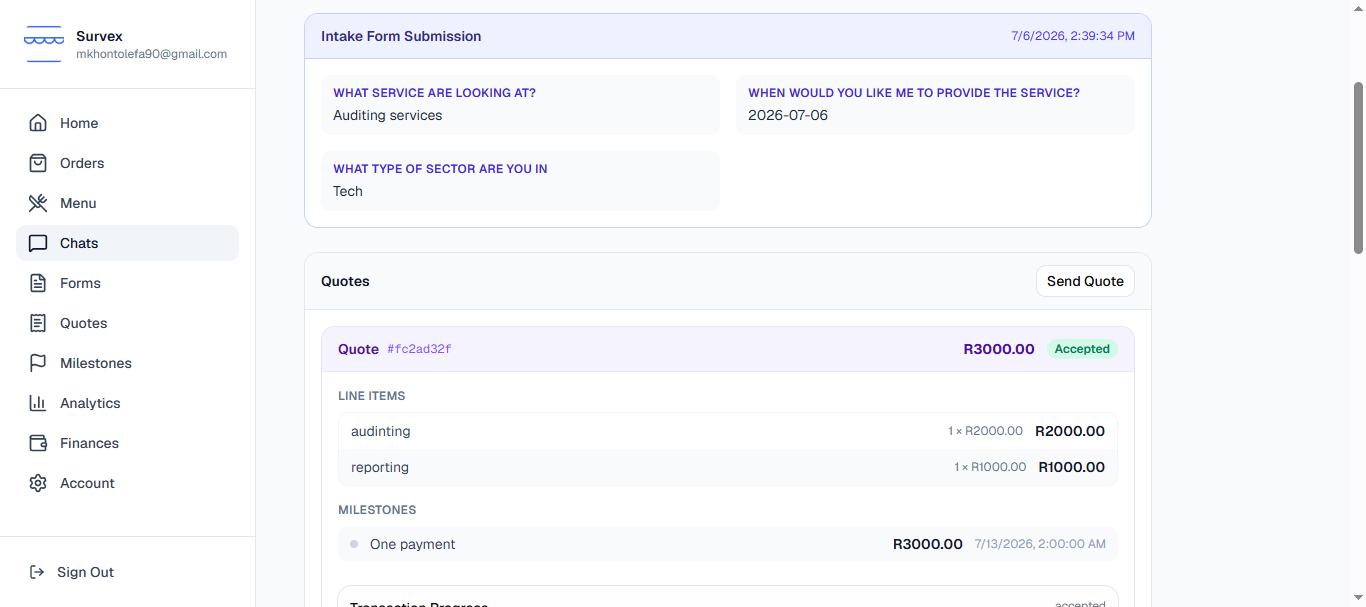 The first milestone funded and in progress.